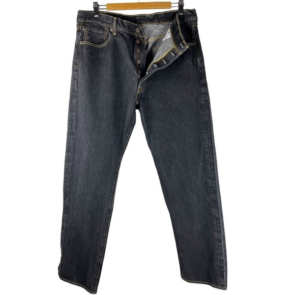 Levi Strauss & Co 501 XX Straight Fit Black Button Fly Jeans, Men's Size 38/34 - Picture 3 of 13